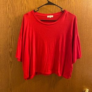 Red crop top